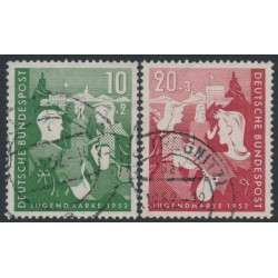 WEST GERMANY / BRD - 1952 Youth Hostels set of 2, used – Michel # 153-154