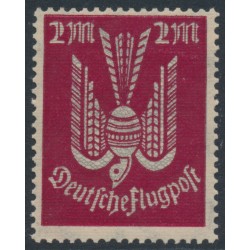 GERMANY - 1922 2Mk carmine-red/grey Airmail, MNH – Michel # 216b