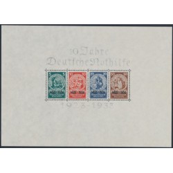 GERMANY - 1933 10 Jahre Deutsche Nothilfe S/S, MNH – Michel # Block 2