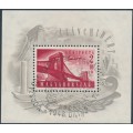 HUNGARY - 1948 2Ft+18Ft carmine Chain Bridge M/S, used – Michel # Block 12