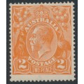 AUSTRALIA - 1920 2d brownish orange KGV, single watermark, MH – ACSC # 95A