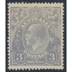 AUSTRALIA - 1924 3d pale dull violet-blue KGV, die I, single watermark, MH – ACSC # 104B