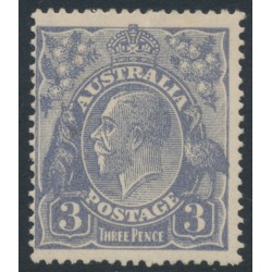 AUSTRALIA - 1924 3d violet-blue KGV, die I, single watermark, MH – ACSC # 104A