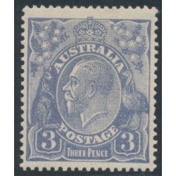 AUSTRALIA - 1926 3d blue KGV, die Ia, single watermark, MH – ACSC # 105C