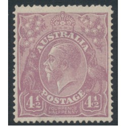 AUSTRALIA - 1924 4½d pale reddish violet KGV, single watermark, MH – ACSC # 118E