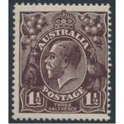 AUSTRALIA - 1919 1½d purple-black KGV, LM watermark, MNH – ACSC # 84B