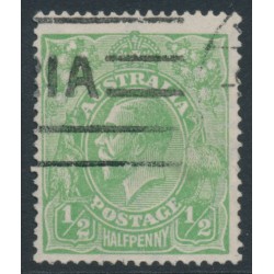 AUSTRALIA - 1918 ½d green KGV, LM watermark, 'eight wattles' [5L17], used – ACSC # 65E(5)f