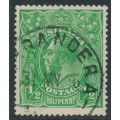 AUSTRALIA - 1915 ½d deep bright green KGV, single watermark, used – ACSC # 63D