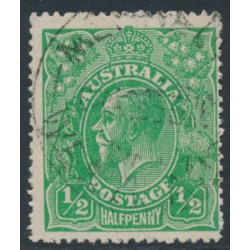 AUSTRALIA - 1915 ½d deep green KGV, single watermark, used – ACSC # 63E