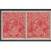 AUSTRALIA - 1924 1½d red KGV, no watermark, strip with three varieties, MH – ACSC # 90A(17)o+p +q