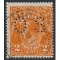 AUSTRALIA - 1920 2d intense orange [aniline] KGV, perf. OS, used – ACSC # 95Cba