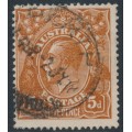 AUSTRALIA - 1917 5d deep bright chestnut KGV, single watermark, used – ACSC # 123B