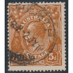 AUSTRALIA - 1917 5d deep bright chestnut KGV, single watermark, used – ACSC # 123B