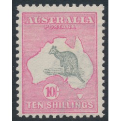 AUSTRALIA - 1913 10/- grey/pink Kangaroo, 1st watermark, MH – ACSC # 47A