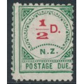 NEW ZEALAND - 1899 ½d carmine/green Postage Due, MH – SG # D1