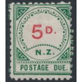 NEW ZEALAND - 1899 5d carmine/green Postage Due, MH – SG # D6