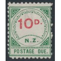 NEW ZEALAND - 1899 10d carmine/green Postage Due, MH – SG # D8