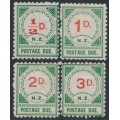 NEW ZEALAND - 1900 ½d to 3d Postage Dues set of 4, MH – SG # D9-D12