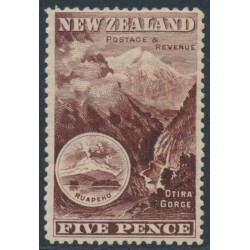 NEW ZEALAND - 1898 5d sepia Otira Gorge, perf. 14½, no watermark, MH – SG # 253