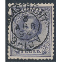 NETHERLANDS - 1875 1G grey-violet King Willem III, used – NVPH # 28H