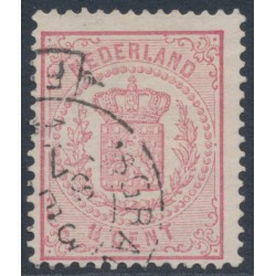 NETHERLANDS - 1875 1½c rose Coat of Arms, perf. 13¼:13¼ (large holes), used – NVPH # 16D