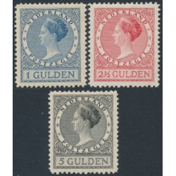 NETHERLANDS - 1926 1G to 5G Queen Wilhelmina set of 3, MH – NVPH # 163-165