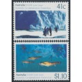 AUSTRALIA - 1990 41c & $1.10 Scientific Cooperation set of 2, MNH – SG # 1261-1262