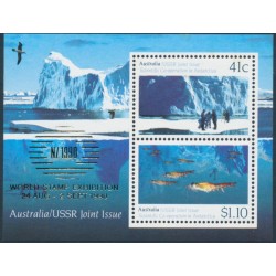 AUSTRALIA - 1990 Scientific Cooperation M/S, o/p NZ 1990, MNH – SG # MS1263