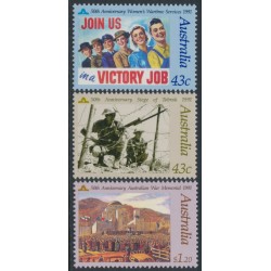 AUSTRALIA - 1991 43c to $1.20 WWII Anniversaries set of 3, MNH – SG # 1283-1285