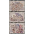 AUSTRALIA - 1991 38c to 90c Christmas set of 3, MNH – SG # 1309-1311