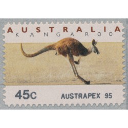 AUSTRALIA - 1995 45c Kangaroos & Koalas CPS set of 6, AUSTRAPEX 95, MNH – ACSC # 1804A-1804F