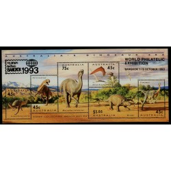 AUSTRALIA - 1993 Dinosaurs M/S, o/p Bangkok 1993, MNH – SG # MS1429