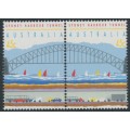 AUSTRALIA - 1992 45c Harbour Tunnel pair, perf. 15½, MNH – SG # 1375ba