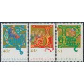 AUSTRALIA - 1993 40c to $1 Christmas set of 3, MNH – SG # 1432-1434