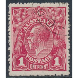 AUSTRALIA - 1920 1d carmine [aniline] KGV Head, (shade = G33), CTO – ACSC # 71Zw 