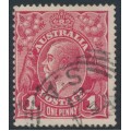 AUSTRALIA - 1918 1d red KGV (G31), 'NY joined' [VIII/25], used – ACSC # 71Y(4)o