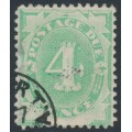 AUSTRALIA - 1902 4d emerald Postage Due, blank base, perf. 12:12, used – SG # D5