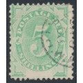 AUSTRALIA - 1902 5/- emerald Postage Due, blank base, perf. 12:12, used – SG # D8