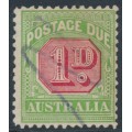 AUSTRALIA - 1914 1d rose-red/green Postage Due, inverted watermark, used – SG # D78w