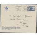 AUSTRALIA - 1934 3d blue MacArthur on a cover to the Netherlands – ACSC # 159