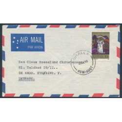 AUSTRALIA - 1973 30c Christmas on an airmail cover to Denmark – ACSC # 652