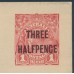 AUSTRALIA - 1918 THREE HALFPENCE on 1d red KGV postcard, MNH – ACSC # P50