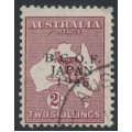 AUSTRALIA - 1947 2/- maroon Kangaroo, overprinted BCOF, used – SG # J6