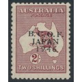 AUSTRALIA - 1947 2/- maroon Kangaroo, overprinted BCOF, MH – SG # J6