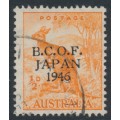 AUSTRALIA - 1946 ½d orange Kangaroo, overprinted BCOF, used – SG # J1