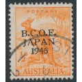 AUSTRALIA - 1946 ½d orange Kangaroo, overprinted BCOF, used – SG # J1