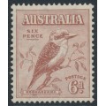 AUSTRALIA - 1932 6d red-brown Kookaburra, MNH – SG # 146