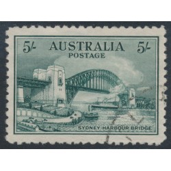 AUSTRALIA - 1932 5/- blue-green Sydney Harbour Bridge, CTO – SG # 143  