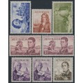 AUSTRALIA - 1963-65 4/- to £2 Navigators set of 8, MNH – SG # 355-360 + 358a + 359a 