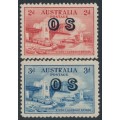 AUSTRALIA - 1932 2d red & 3d blue Sydney Harbour Bridge, o/p OS, MH – SG # O134-O135